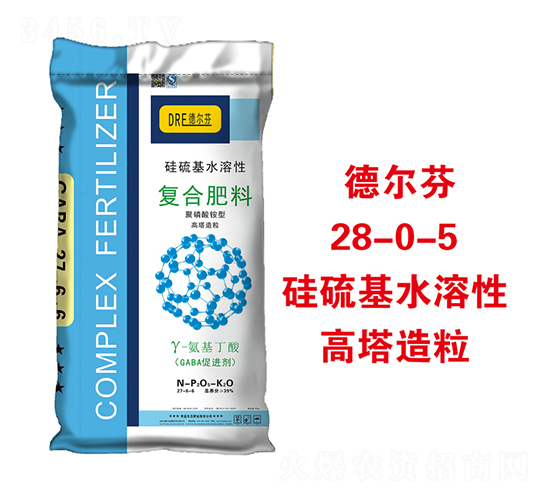 硅硫基水溶性高塔造粒28-0-5-德爾芬-帝益肥