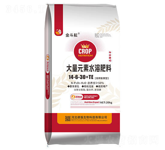 高鉀膨果型大量元素水溶肥料14-6-30+TE-金斗耘-德強(qiáng)生物