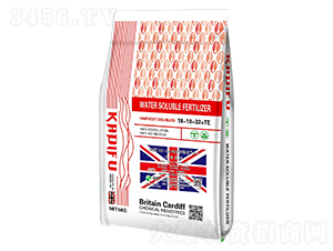 英國UK-Cardiff倍得畝2號水溶肥料18-10-32+TE-卡迪夫